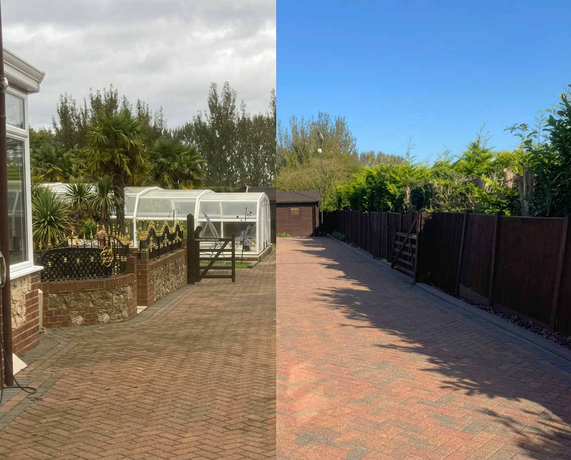 Before and after cleaning